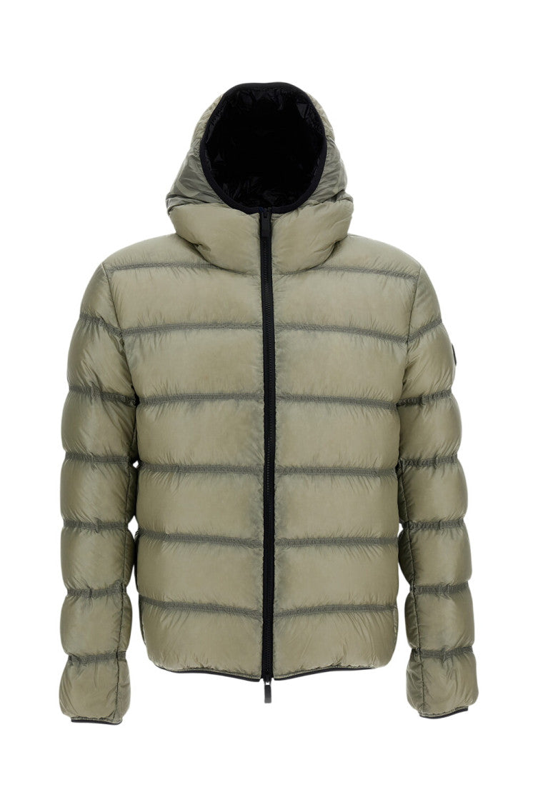 Beige Quilted Hood Jacket 1