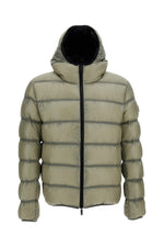 Beige Quilted Hood Jacket 1