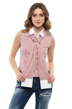 Red Slim Stripes Shirt 1