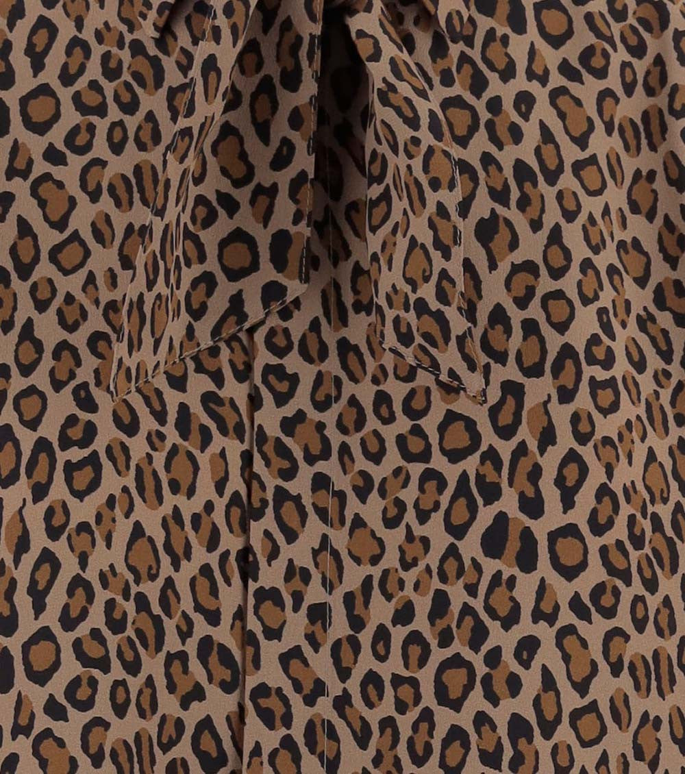 Brown Loose Animal Print Shirt 3
