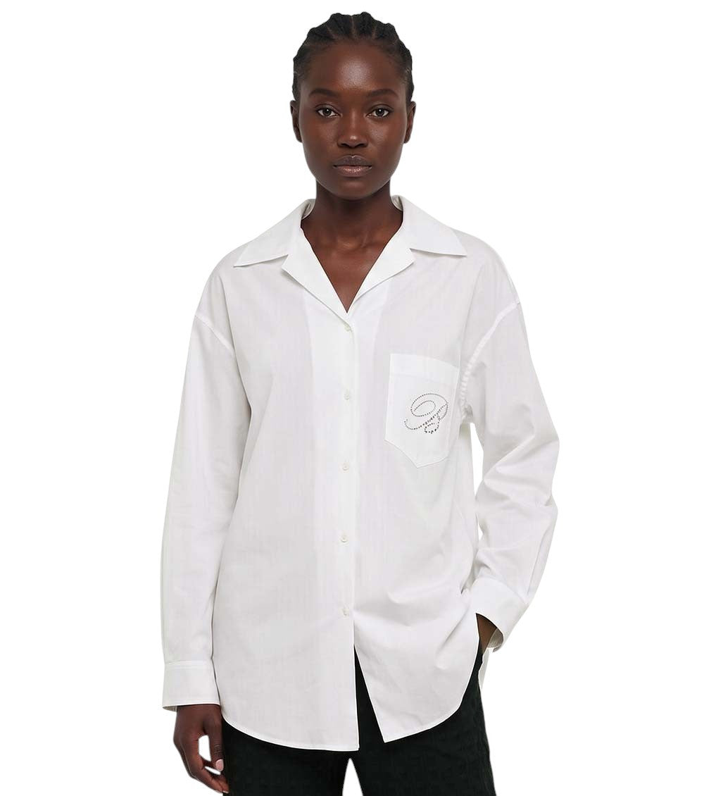 White Relaxed Logo Shirt 1