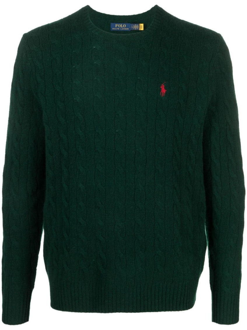 Green Embroidered Logo Sweater 1