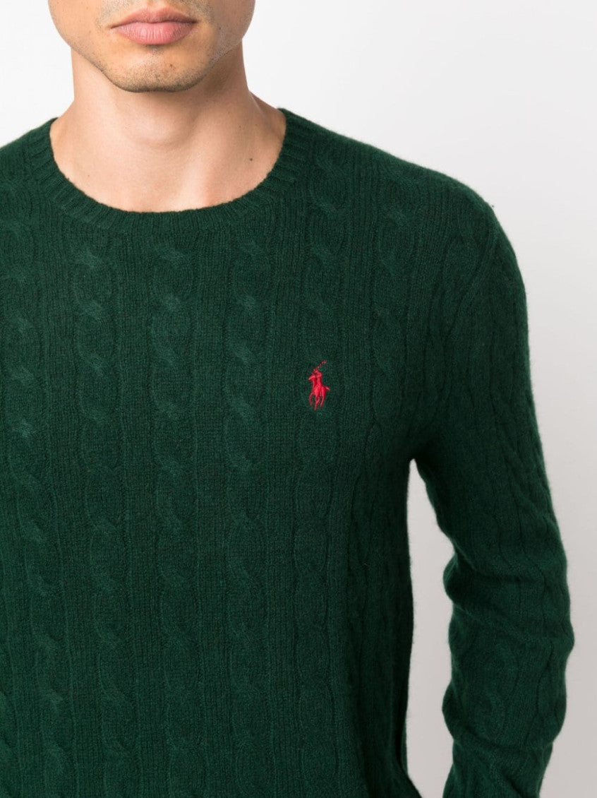 Green Embroidered Logo Sweater 4