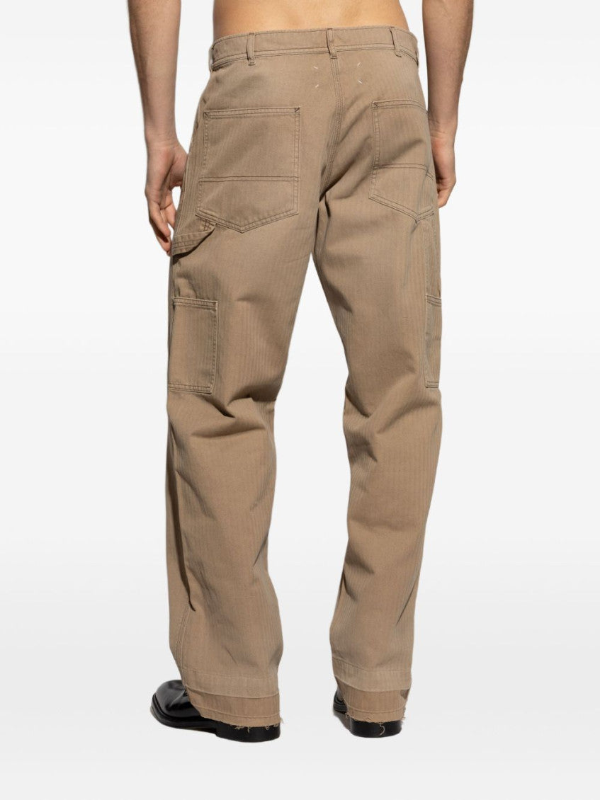 Beige Cotton Trousers 4