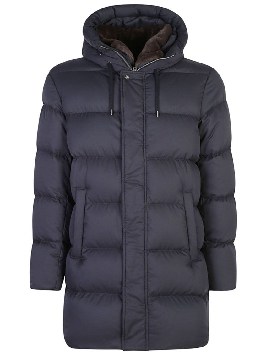 Navy Blue Quilted Jacket 1