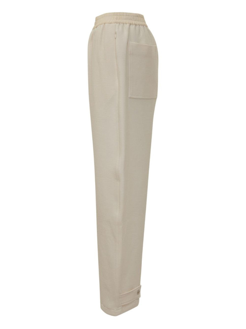White Wool Trousers 3