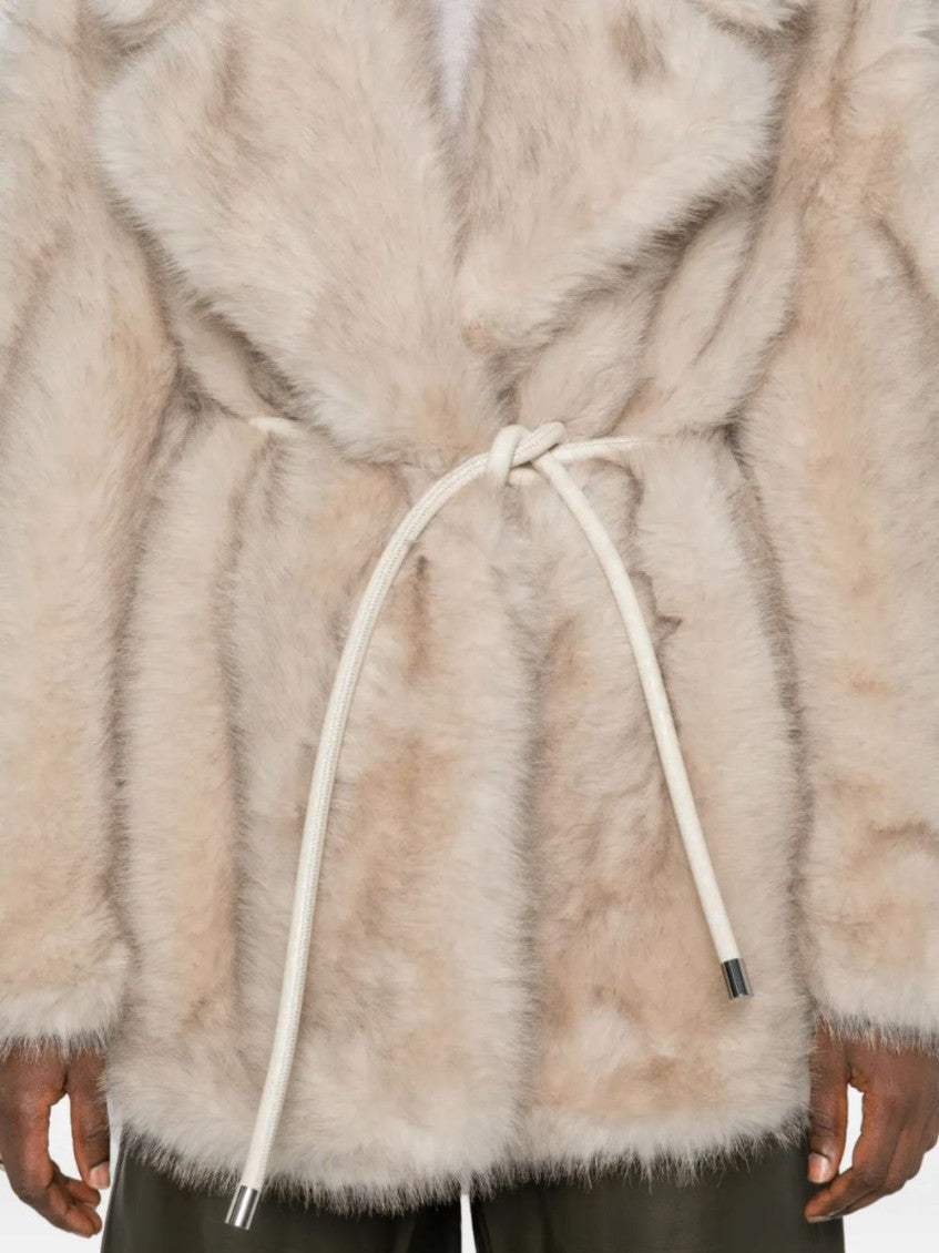 Beige Self-Tie Coat 2