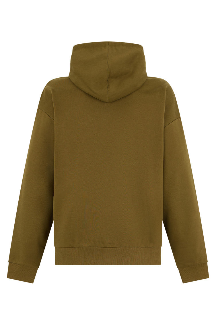 Khaki Logo Regular Hoodie 2