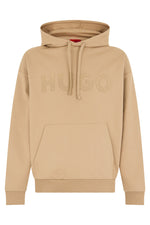 Beige Logo Regular Hoodie 1