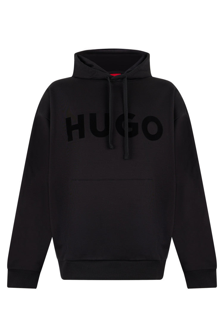 Black Logo Regular Hoodie 1