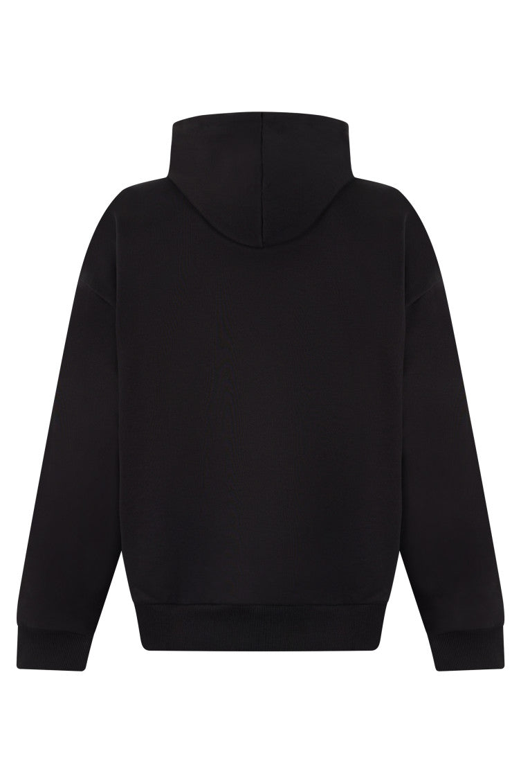 Black Logo Regular Hoodie 2
