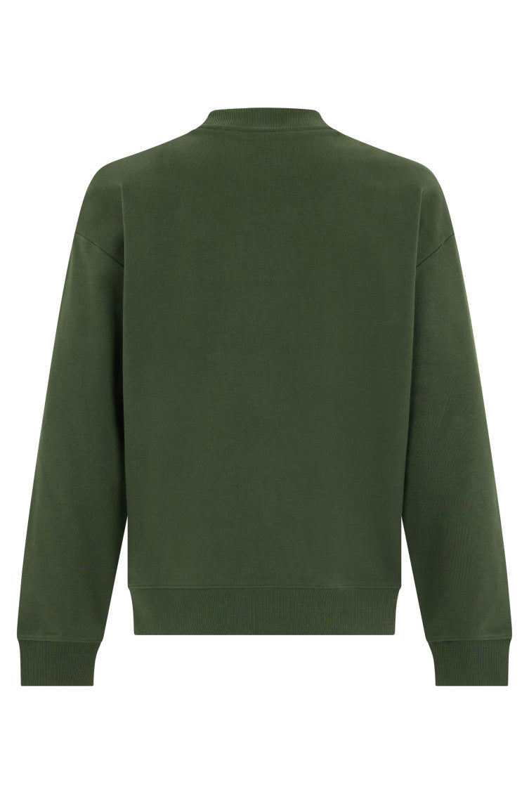 Green Crew Neck Sweatshirt 2