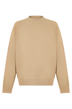 Beige Crew Neck Sweatshirt 1