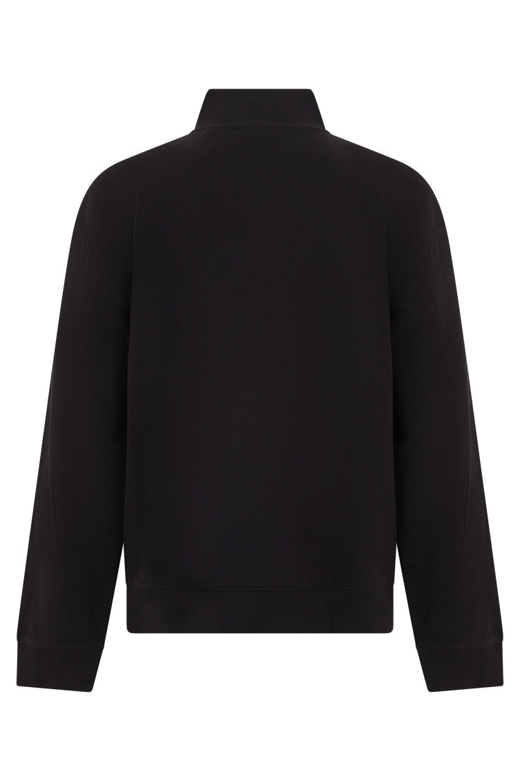 Black Mock Collar Sweatshirt 2