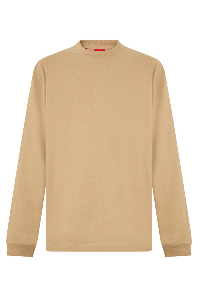 Beige Crew Neck T-Shirt 1
