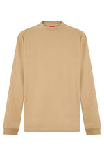 Beige Crew Neck T-Shirt 1