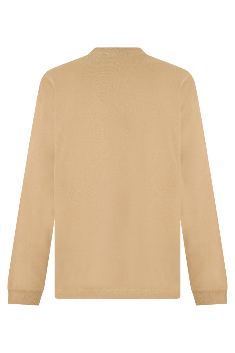 Beige Crew Neck T-Shirt 2