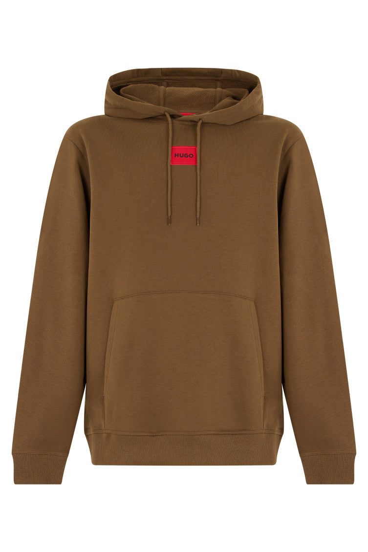 Brown Loose Logo Hoodie 1