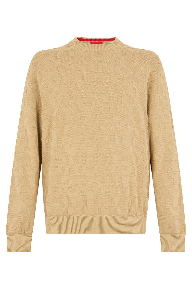 Beige Crew Neck Sweater 1