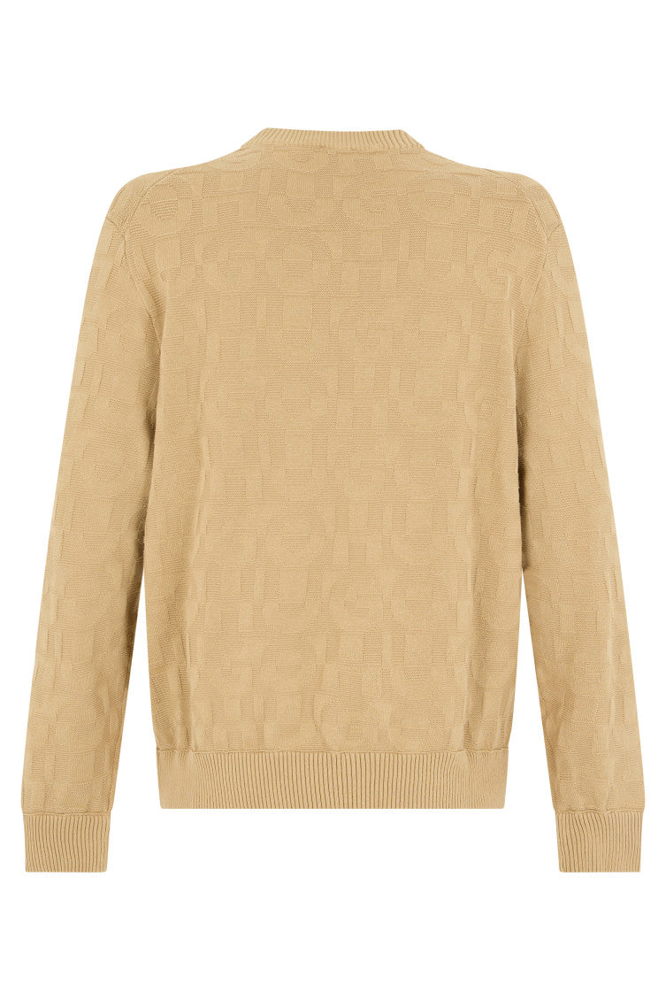 Beige Crew Neck Sweater 2