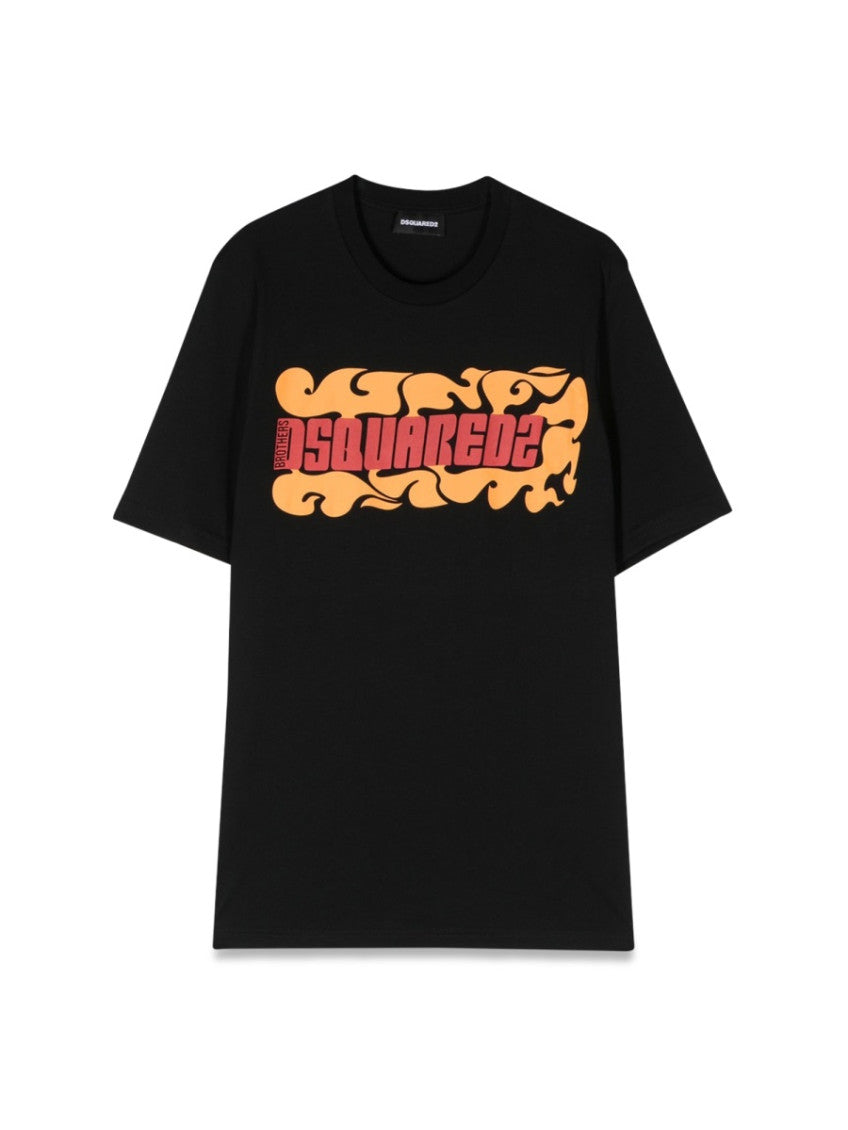 Girls Black Graphic T-Shirt 1