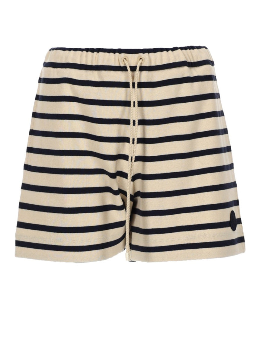 Beige Stripes Shorts 1