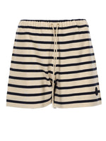 Beige Stripes Shorts 1