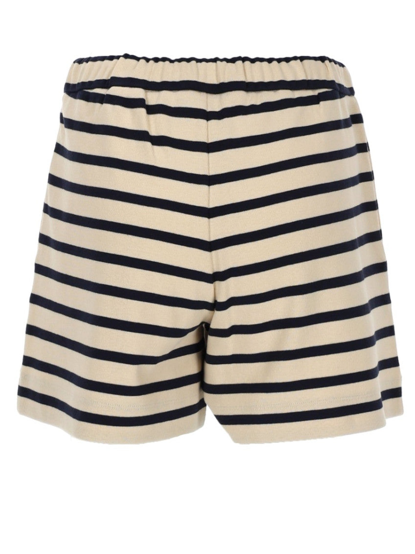 Beige Stripes Shorts 2
