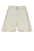 Off White Solid Shorts 1
