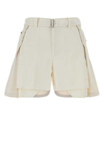 Off White Solid Shorts 1