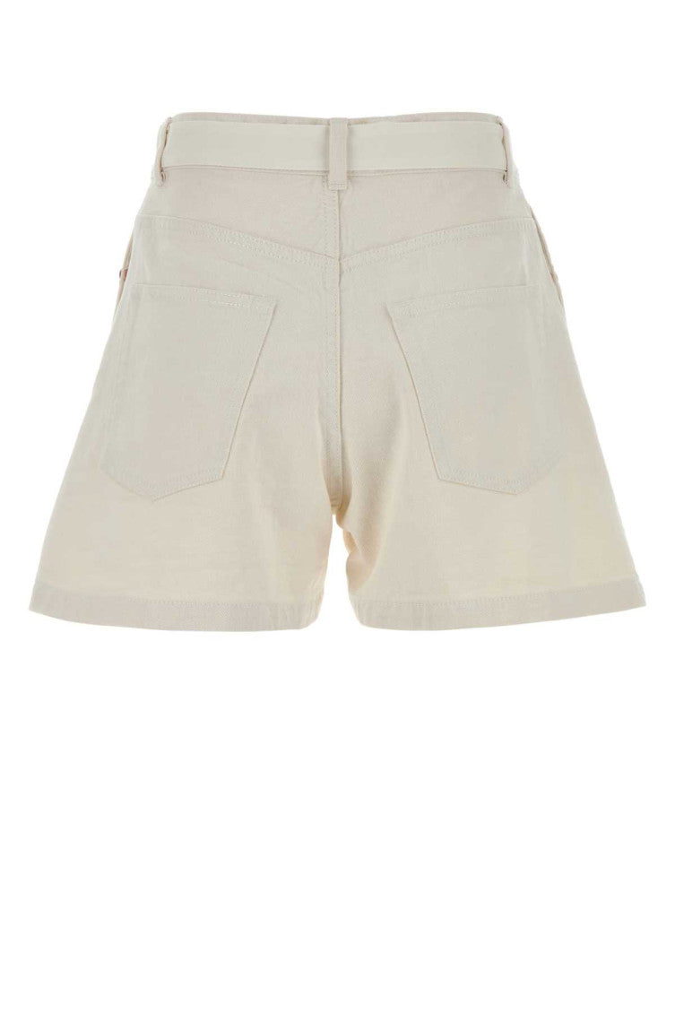 Off White Solid Shorts 2