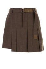 Brown Solid Shorts 1