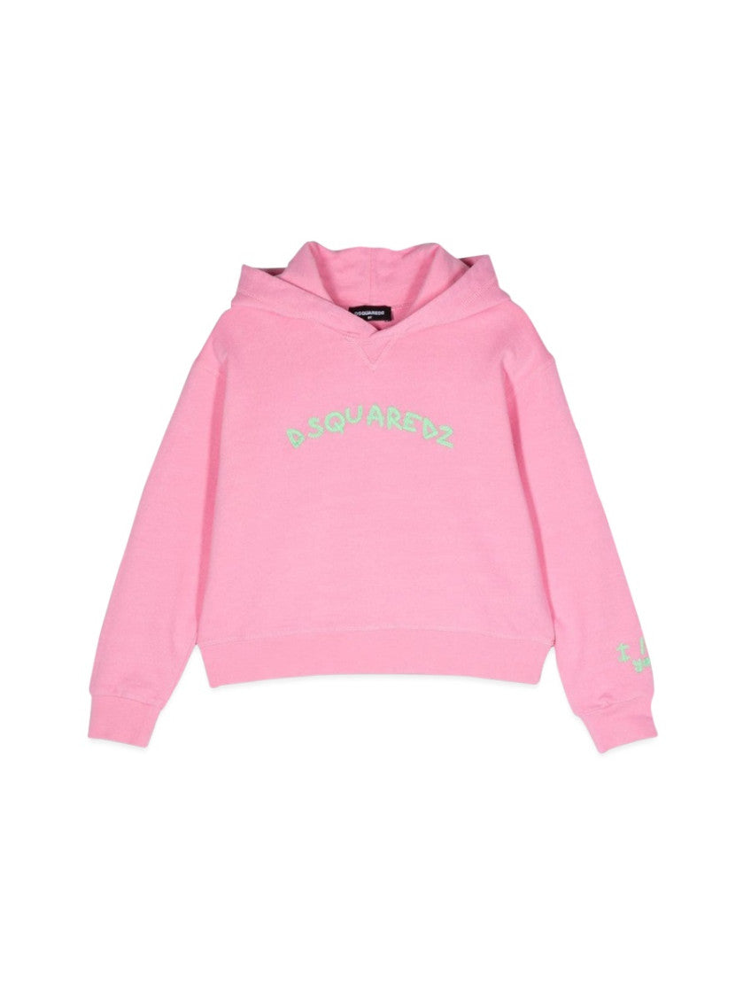 Girls Pink Logo Hoodie 1