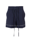 Dark Blue Solid Shorts 1