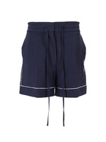Dark Blue Solid Shorts 1