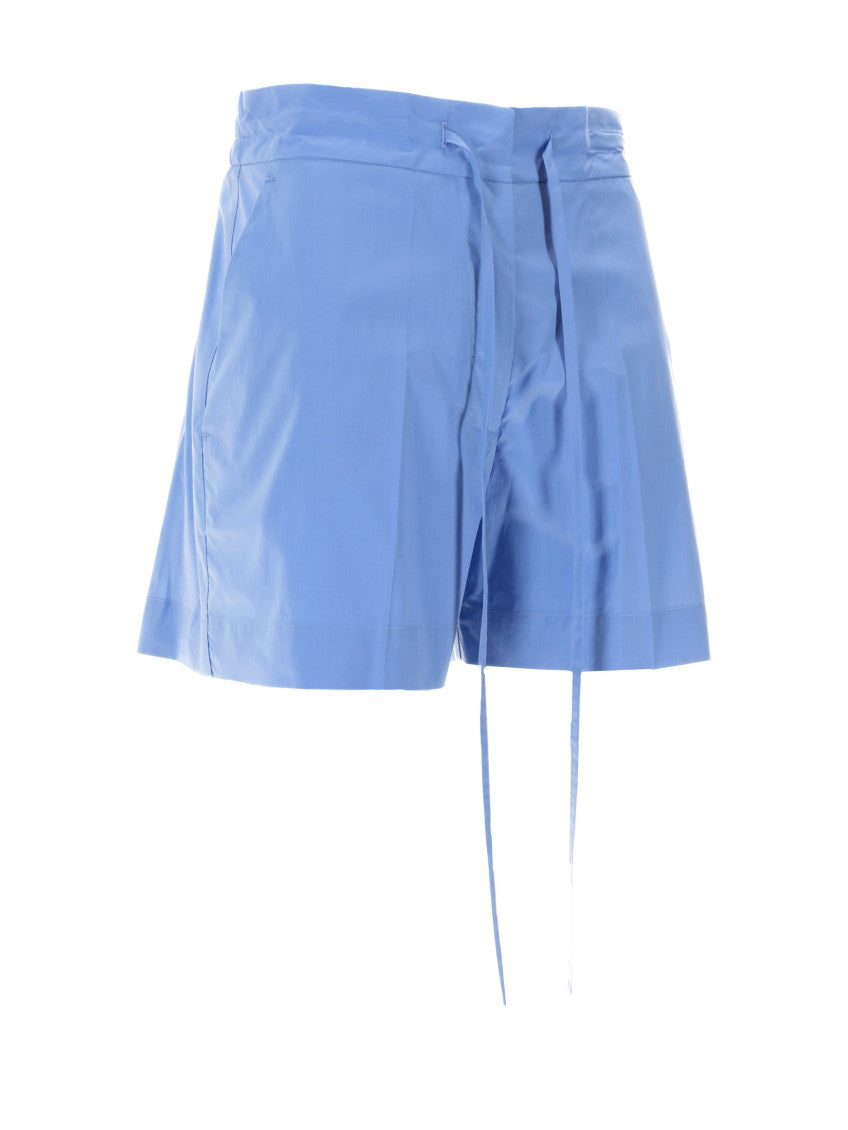 Blue Solid Shorts 3