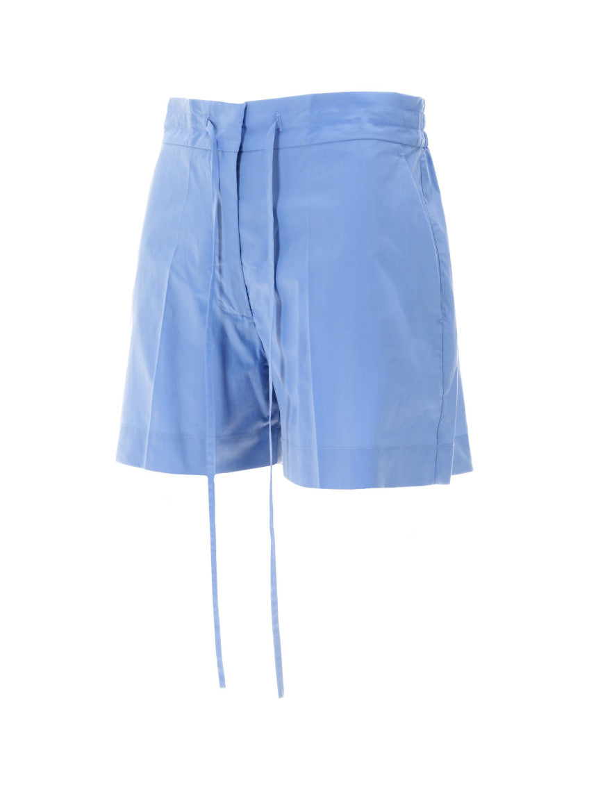 Blue Solid Shorts 4