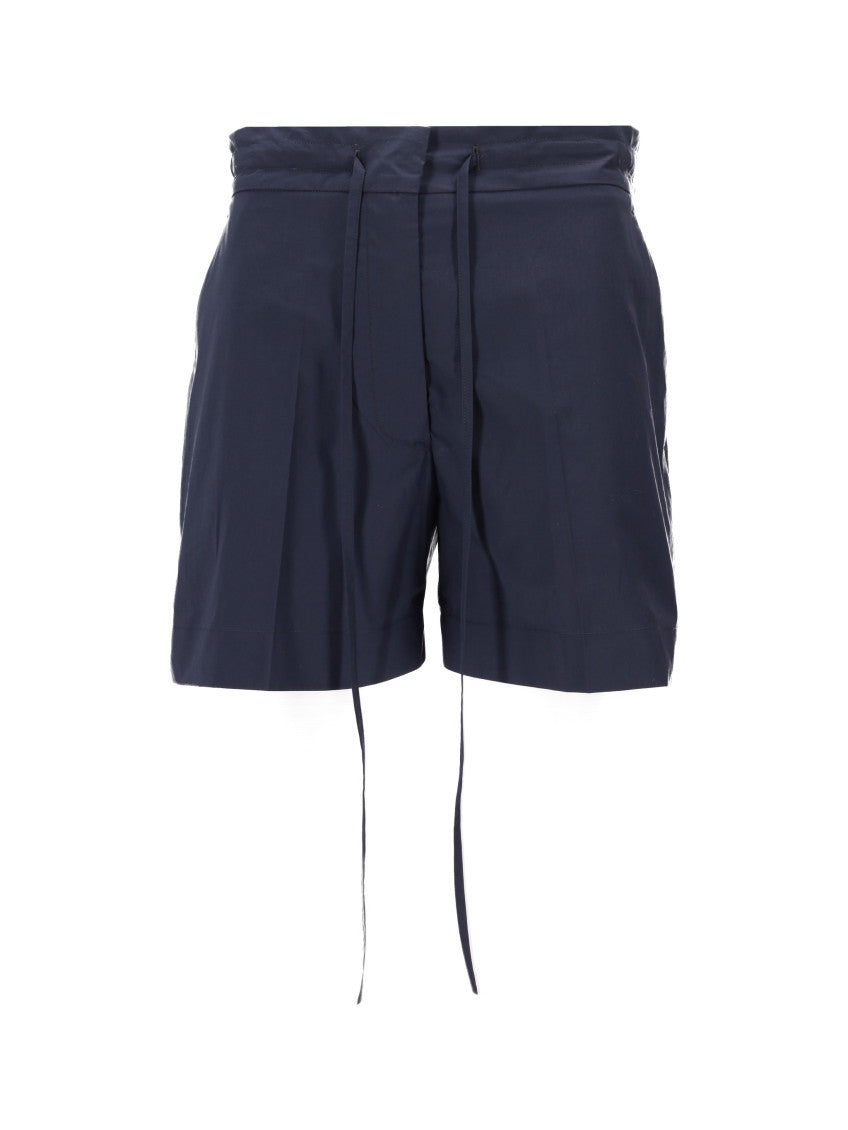 Dark Blue Solid Shorts 1