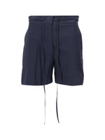 Dark Blue Solid Shorts 1