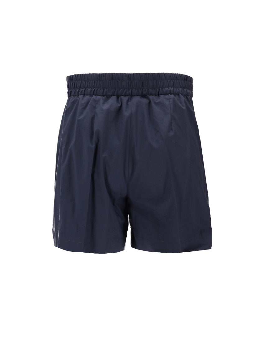 Dark Blue Solid Shorts 2