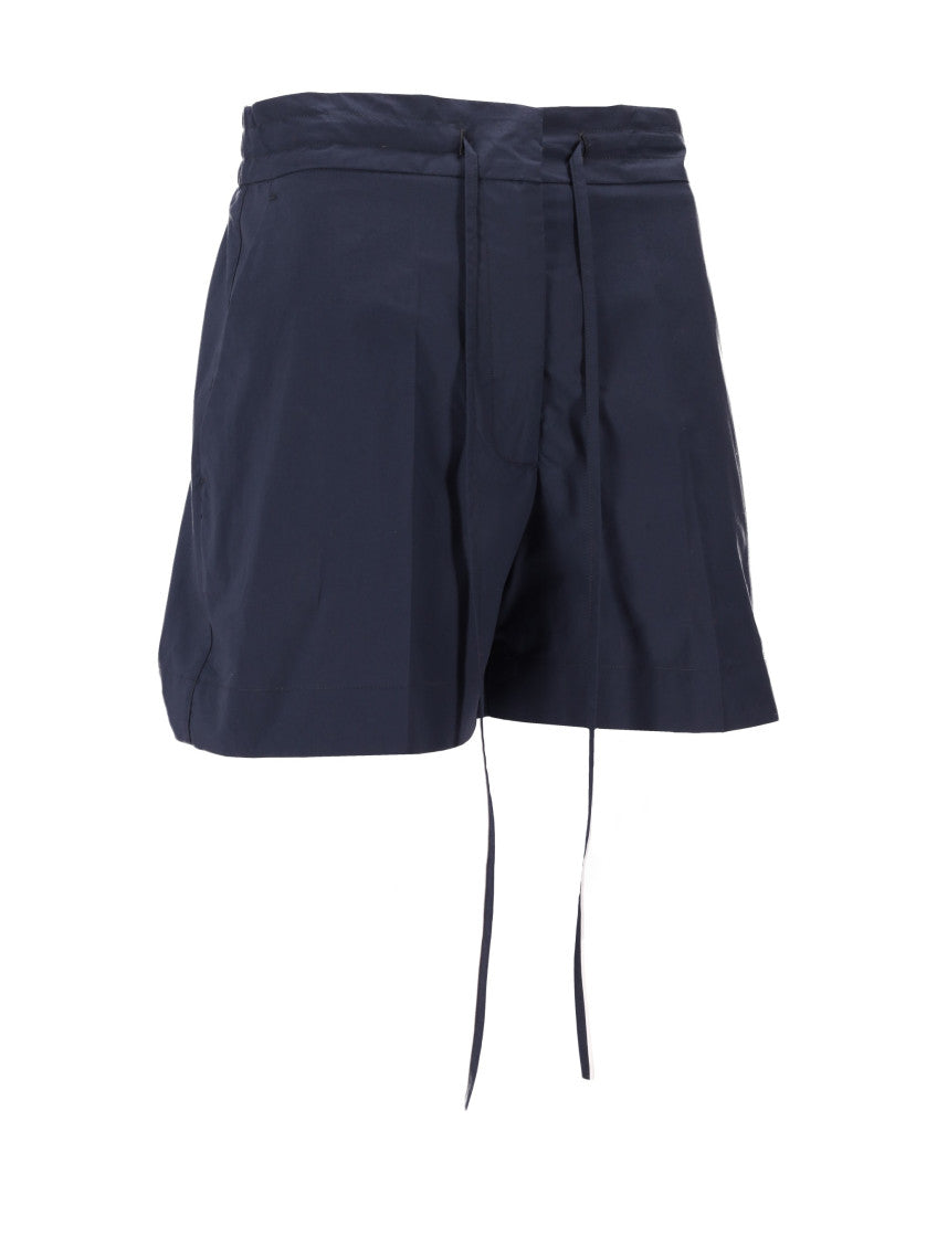 Dark Blue Solid Shorts 3