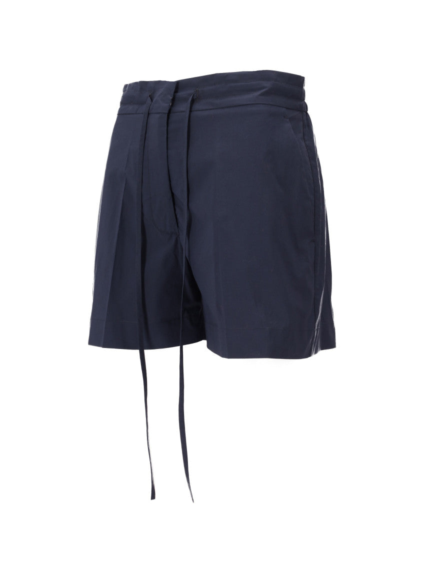 Dark Blue Solid Shorts 4
