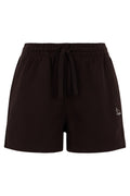 Brown Solid Shorts 1
