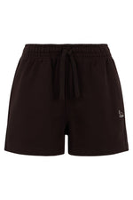 Brown Solid Shorts 1