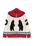 Boys Multi Color Graphic Cardigan 1