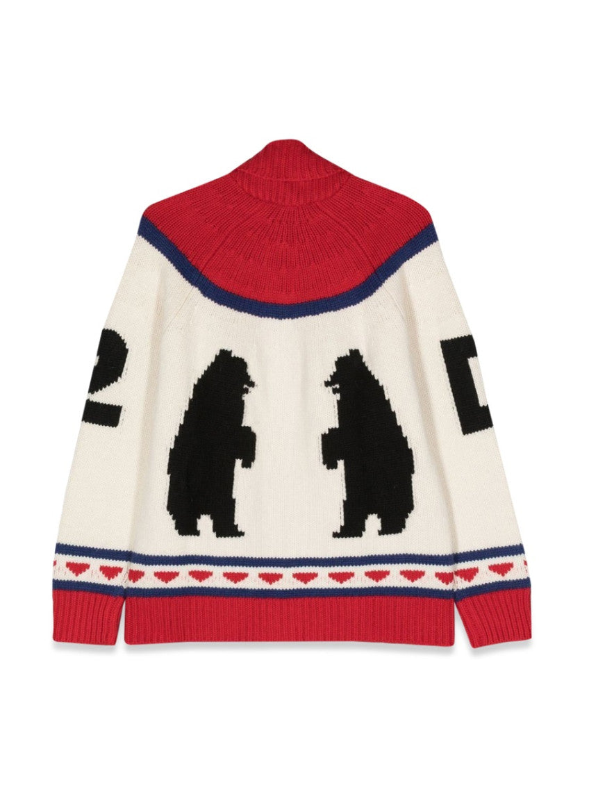 Boys Multi Color Graphic Cardigan 2