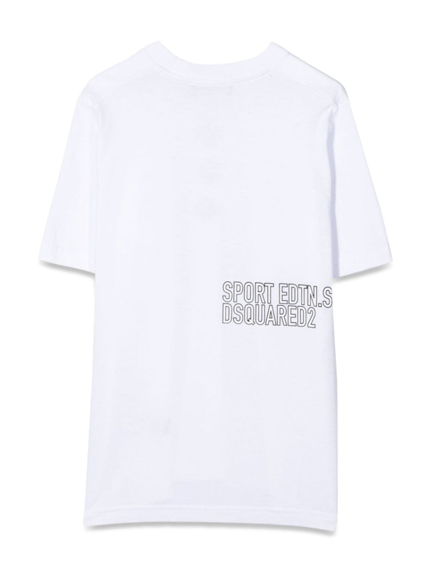 Kids White Graphic T-Shirt 2
