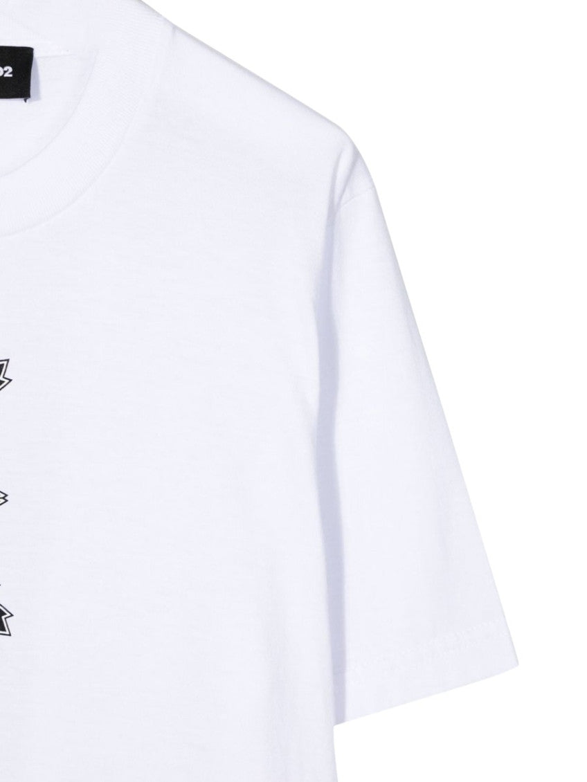 Kids White Graphic T-Shirt 3