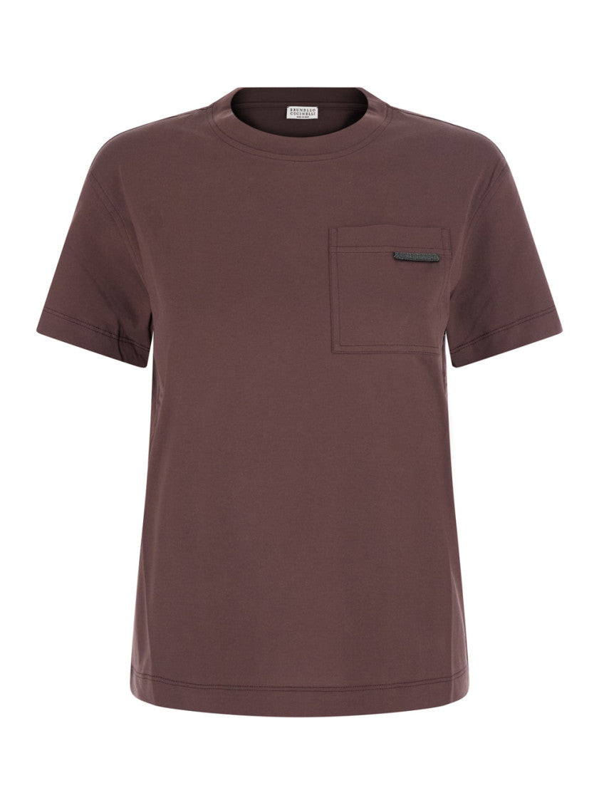 Brown Crew Neck T-Shirt 1