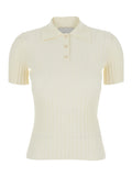 Off White Shirt Collar Polo 1